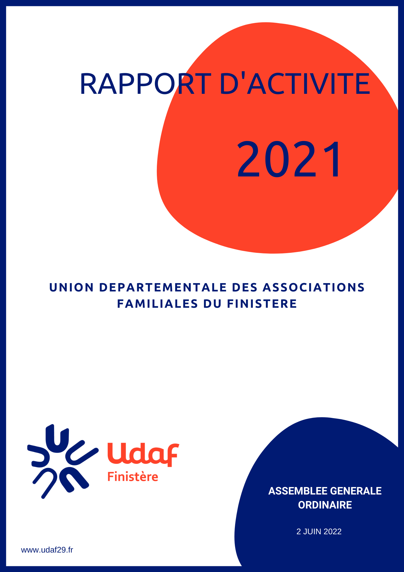 RAPPORT D'ACTIVITE 2021 - Udaf 29 Finistère